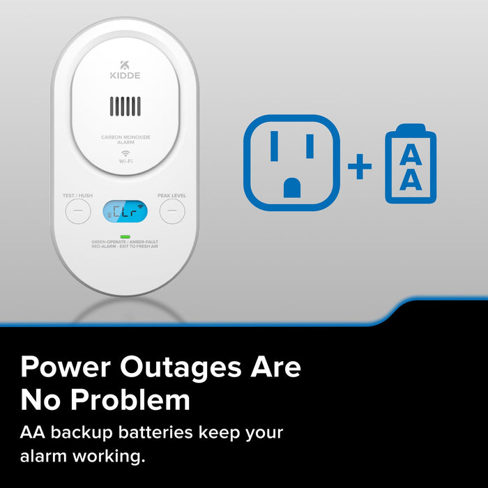 Kidde COPDW Smart Plug-In Carbon Monoxide Alarm With [2] AA Battery Backup (21033782)