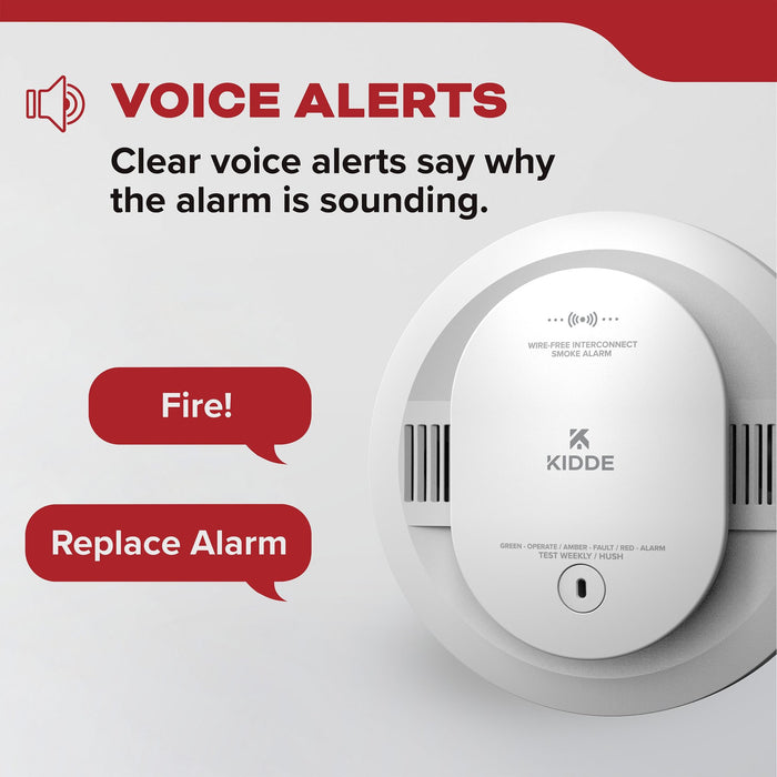 Kidde 20SDR-VRF Wire-Free Interconnect Smoke Alarm [2] AA Battery Backup (21033922)