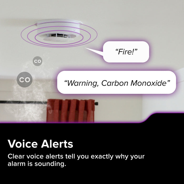 Kidde 30CUAR-W Smart Combination Smoke And Carbon Monoxide Alarm Hardwired With [2] AA Battery Backup (21033277)