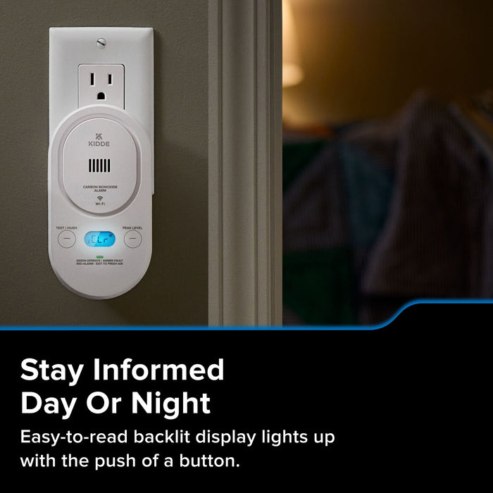 Kidde COPDW Smart Plug-In Carbon Monoxide Alarm With [2] AA Battery Backup (21033782)