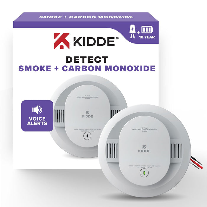 Kidde 30CUA10-V Combination Smoke And Carbon Monoxide Alarm Hardwired With 10-Year Sealed Battery Backup (21032783)