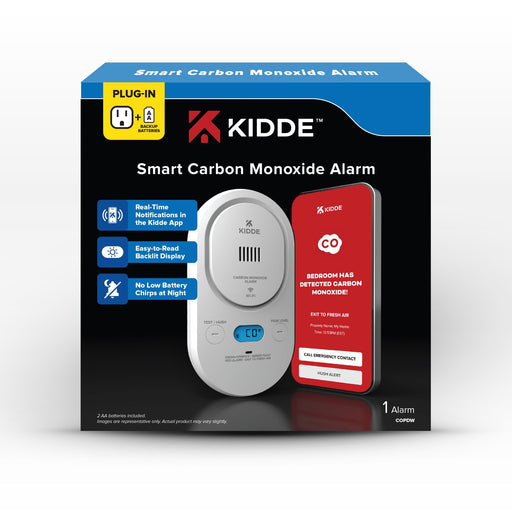 Kidde COPDW Smart Plug-In Carbon Monoxide Alarm With [2] AA Battery Backup (21033782)