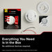 Kidde 20SAR-W Smart Wi-Fi Smoke Alarm Hardwired With [2] AA Backup Battery And Voice Alerts (21033278)