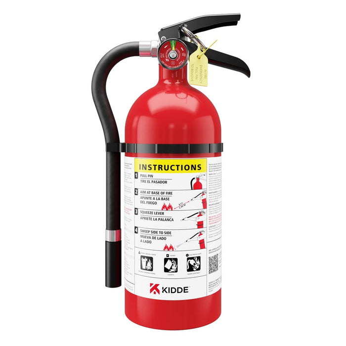 Kidde PRO-4MP-1 Pro 210 Fire Extinguisher 2-A:10-B:C 4 Pound With Wall Hook Rechargeable (21033044)