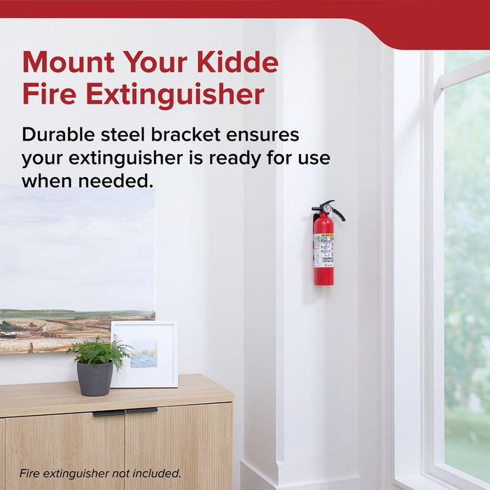 Kidde 896698R Metal Single Strap Mounting Bracket For Kidde Disposable 2.5 Pound Fits--Fireaway 5 466140|Fireaway 10 466141|Fireaway 110 466142 (896698R)