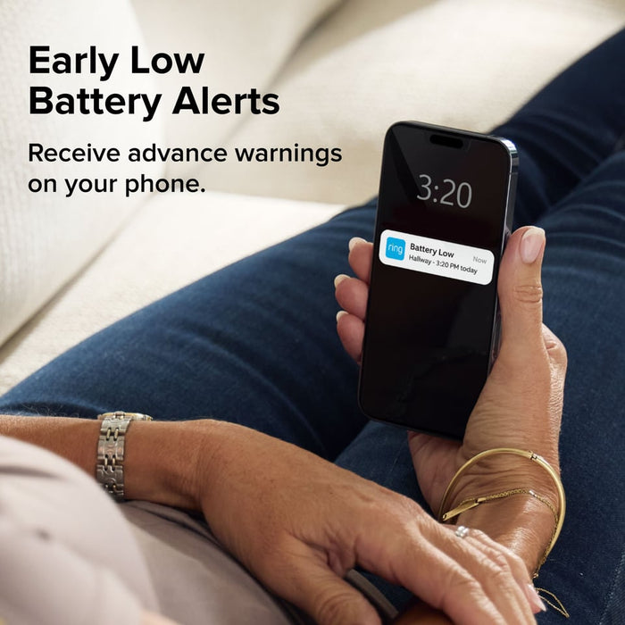 Kidde RGSAR-RW Ring Smart Smoke Alarm Hardwired With AA Backup Battery And Voice Alerts (21033276)