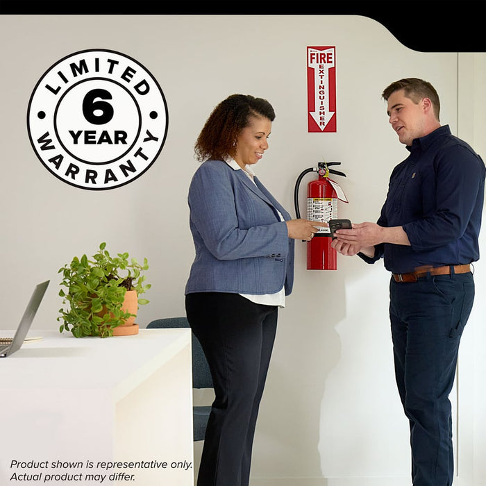 Kidde PRO-5MP-1 Pro 340 Fire Extinguisher 3-A:40-B:C 5.5 Pound With Metal Strap Bracket Rechargeable (21032143)