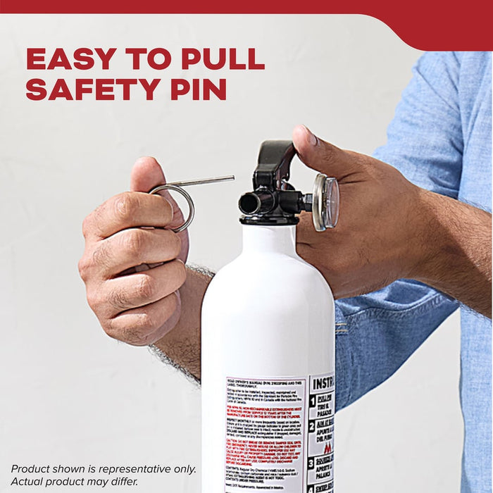 Kidde KD57W-5BC Mariner PWC Fire Extinguisher 5-B:C 2 Pound Mini-MDV - Nylon Strap Bracket - White Disposable (21028230)