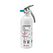 Kidde #MAR5 Mariner 5 Fire Extinguisher 5-B:C 2 Pound Nylon Strap Bracket White Disposable With Stainless Steel Handle/Lever (21030890)