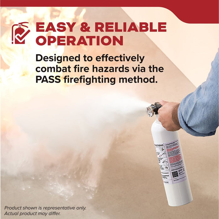 Kidde KD57W-5BC Mariner PWC Fire Extinguisher 5-B:C 2 Pound Mini-MDV - Nylon Strap Bracket - White Disposable (21028230)