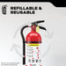 Kidde PRO-4MP-1 Pro 210 Fire Extinguisher 2-A:10-B:C 4 Pound With Wall Hook Rechargeable (21033044)