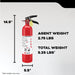 Kidde PRO-2.75BC-1 Pro 10 Fire Extinguisher 10-B:C 2.9 Pound With Metal Strap Bracket Rechargeable (21033041)