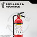 Kidde PRO-5MP-1 Pro 340 Fire Extinguisher 3-A:40-B:C 5.5 Pound With Metal Strap Bracket Rechargeable (21032143)