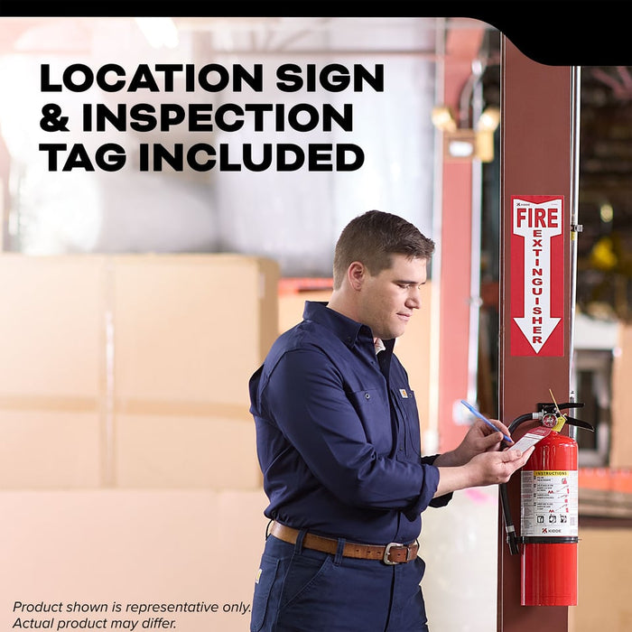 Kidde PRO-4MP-1 Pro 210 Fire Extinguisher 2-A:10-B:C 4 Pound With Wall Hook Rechargeable (21033044)