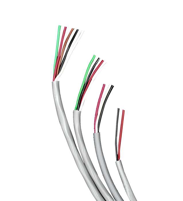 GM Lighting Wall Rated Wire 18/3 Stranded With Gray PVC Jacket Black And Red 250 Foot Reel (18-3-WIRE-250FT)