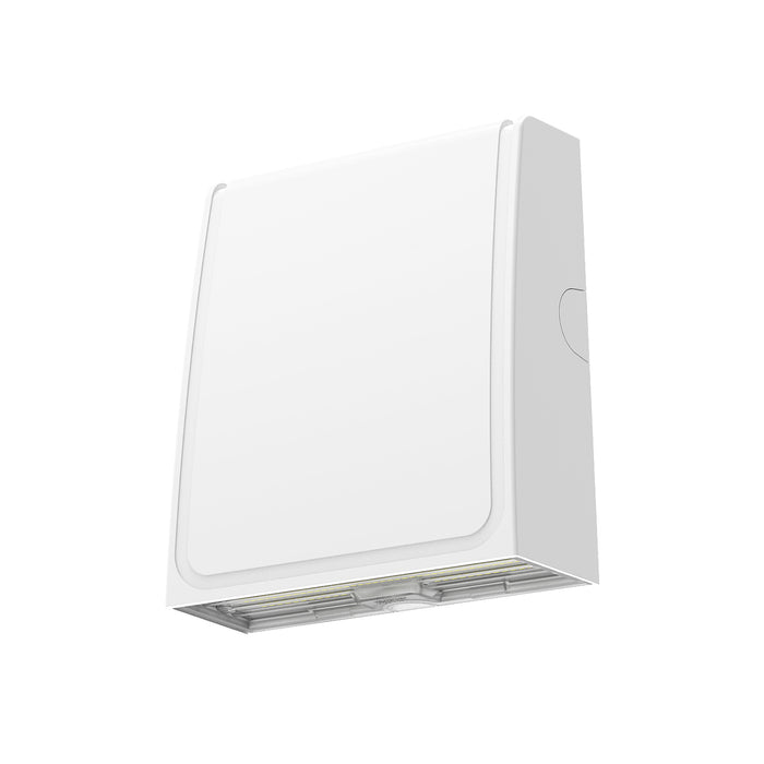 Trace-Lite Extra Small LED Wallpack Switchable 10W/15W/18W 3000K/4000K/5000K T2/T3/T4 Distribution Lenses 120-277Vac 0-10V Dimming White Battery Backup (WLZ1-SD-VS-CP-WH-BB)