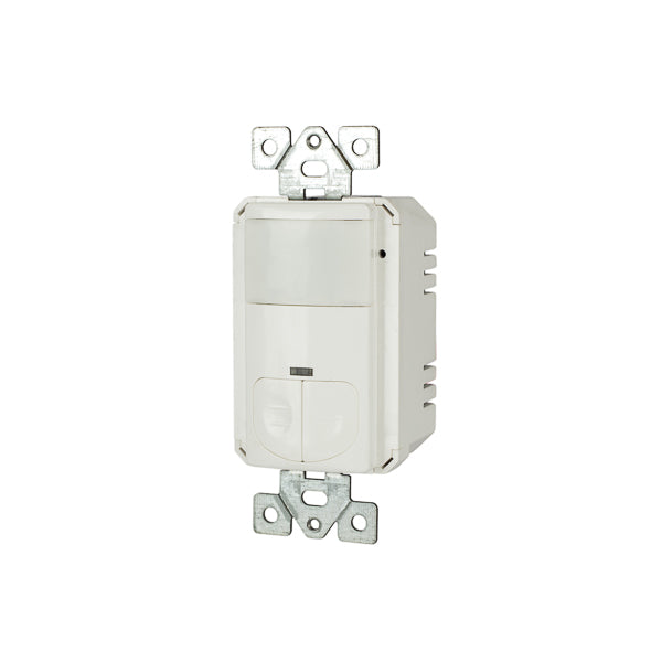 Tork PIR Wall Switch Two Relay Occupancy Sensor Vacancy Option 1000W-1800W 120/230/277V (WOS-M2R)