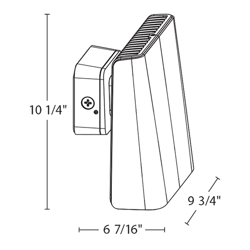 RAB Large LED Wall Pack Wattage/CCT Selectable 113W/85W/58W 3000K/4000K/5000K 120-277V 0-10V Dimming Integrated Junction Box Bronze (WPLEDL)