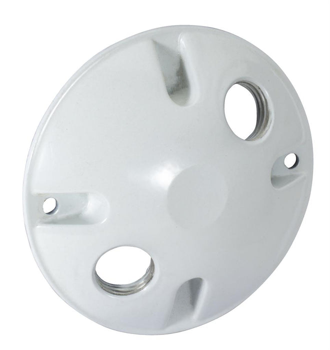 Southwire TOPAZ 2-Hole Round Weatherproof Cover White (WRC250W)