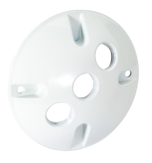 Southwire TOPAZ 3-Hole Round Weatherproof Cover-White (WRC350W)
