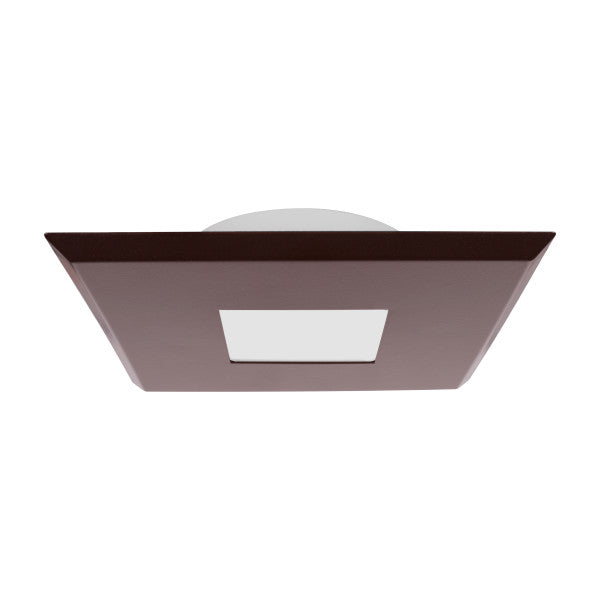 NICOR DLFv5 SureFit 5 Inch LED Flush Mount Downlight Wattage/CCT Selectable 8W/10W/12W 2700K/3000K/3500K/4000K/5000K 120V 90 CRI Square Oil Rubbed Bronze Magnetic Trim (DLF5S120S9SQOB)