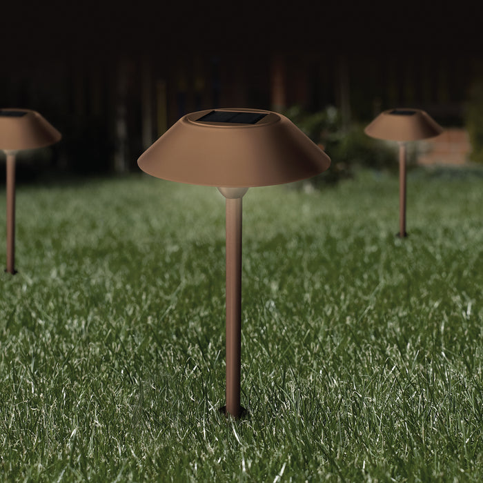 Feit Electric 12 Inch OneSync Landscape Bronze Solar Pathway Light CCT Selectable 2700K/3000K/4000K/5000K/6500K (PATH/SYNC/SOL/BZ/RP)