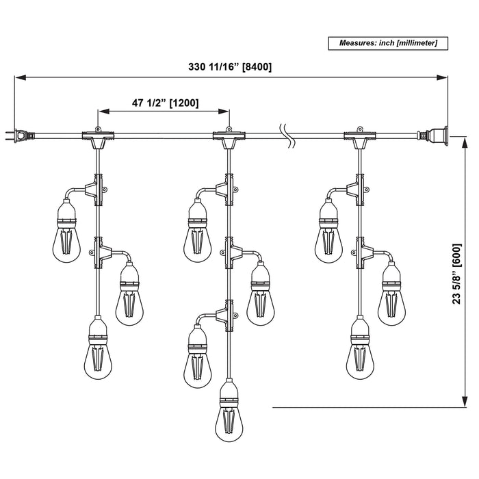 Feit Electric 12 Foot LED Fence String Lights (SLM12-10/FIL)