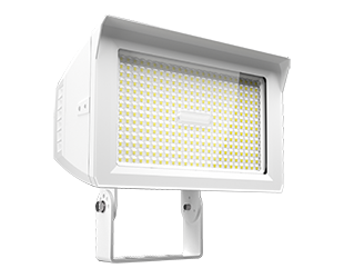 RAB X22 LED Flood Field Adjustable 150W/125W/100W/75W 7H6V 3000K/4000K/5000K 480V Slipfitter Mount With Trunnion Kit Photocell White (X22-150W/480)