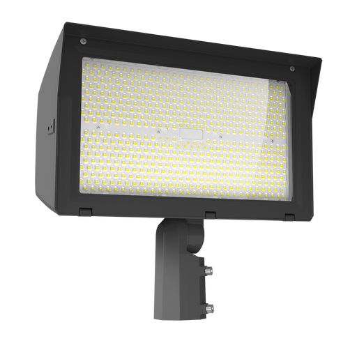 RAB X22 LED Floodlight Wattage/CCT Selectable 250W/220W/190W/160W 3000K/4000K/5000K 7Hx6V Slipfitter And Trunnion 480V Photocell Bronze (X22-250/480)