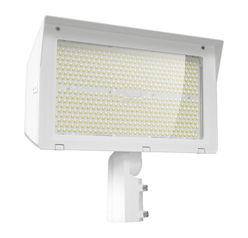 RAB X22 LED Floodlight Wattage/CCT Selectable 250W/220W/190W/160W 3000K/4000K/5000K 7Hx6V Slipfitter And Trunnion Photocell White (X22-250W)
