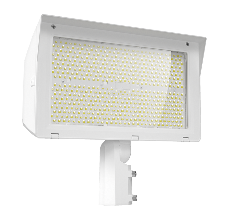 RAB X22 LED Floodlight Wattage/CCT Selectable 320W/280W/240W/200W 3000K/4000K/5000K 7Hx6V Slipfitter And Trunnion 480V Photocell White (X22-320W/480)