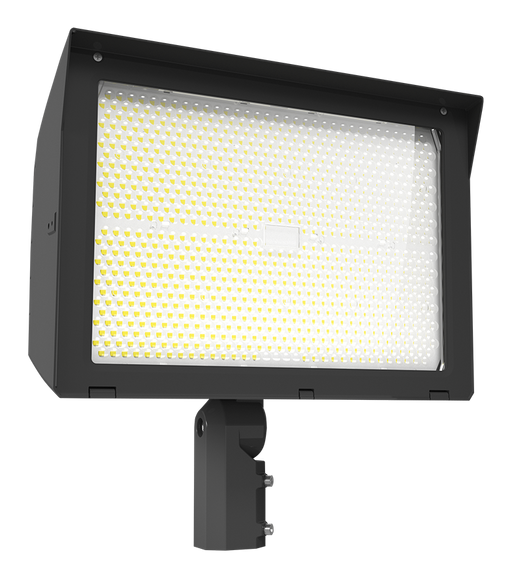 RAB X22 LED Floodlight Wattage/CCT Selectable 500W/450W/420W/380W 3000K/4000K/5000K 7Hx6V Slipfitter And Trunnion 480V Photocell Bronze (X22-500/480)