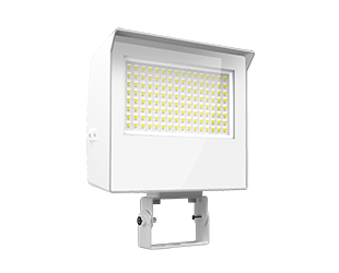 RAB X22 LED Flood Field Adjustable 60W/50W/40W/30W 3000K/4000K/5000K 7H6V Knuckle Mount With Trunnion Kit Photocell White (X22-60W)