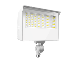 RAB X22 LED Flood Field Adjustable 80W/70W/60W/50W 3000K/4000K/5000K 7H6V Knuckle Mount With Trunnion Kit White (X22-80W)