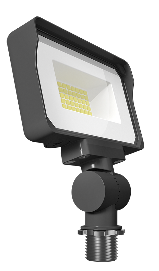 RAB LED Floodlight Wattage/CCT Selectable 16W/13W/10W 3000K/4000K/5000K Knuckle Bronze 120V Or 277V (X34XS)