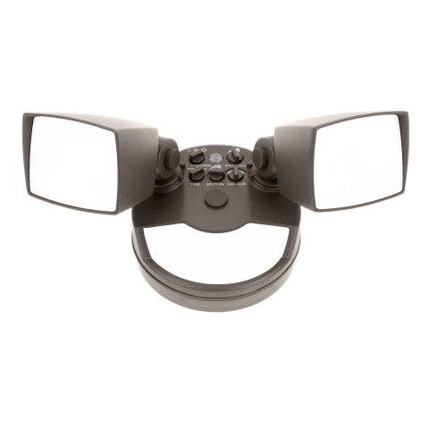 NICOR LED Outdoor Security Flood Light Wattage/CCT Selectable 16W/25W 3000K/4000K/5000K 120V 80 CRI PIR Sensor And Night Light Bronze (OLS125S120S8BZS)