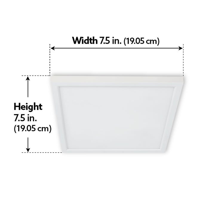 Feit Electric 7.5 Inch 10.5W [65W Equivalent] CCT Selectable 3000K/3500K/4000K/5000K/6500K White Square Flat Panel Ceiling Downlight (74208/6WYCA)