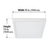 Feit Electric 7.5 Inch 10.5W [65W Equivalent] CCT Selectable 3000K/3500K/4000K/5000K/6500K White Square Flat Panel Ceiling Downlight (74208/6WYCA)