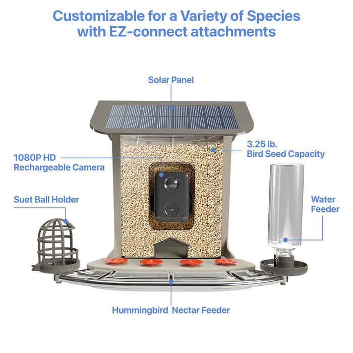 Feit Electric 2.5L Smart Solar Camera Bird Feeder (CAM/BIRD/WIFI)